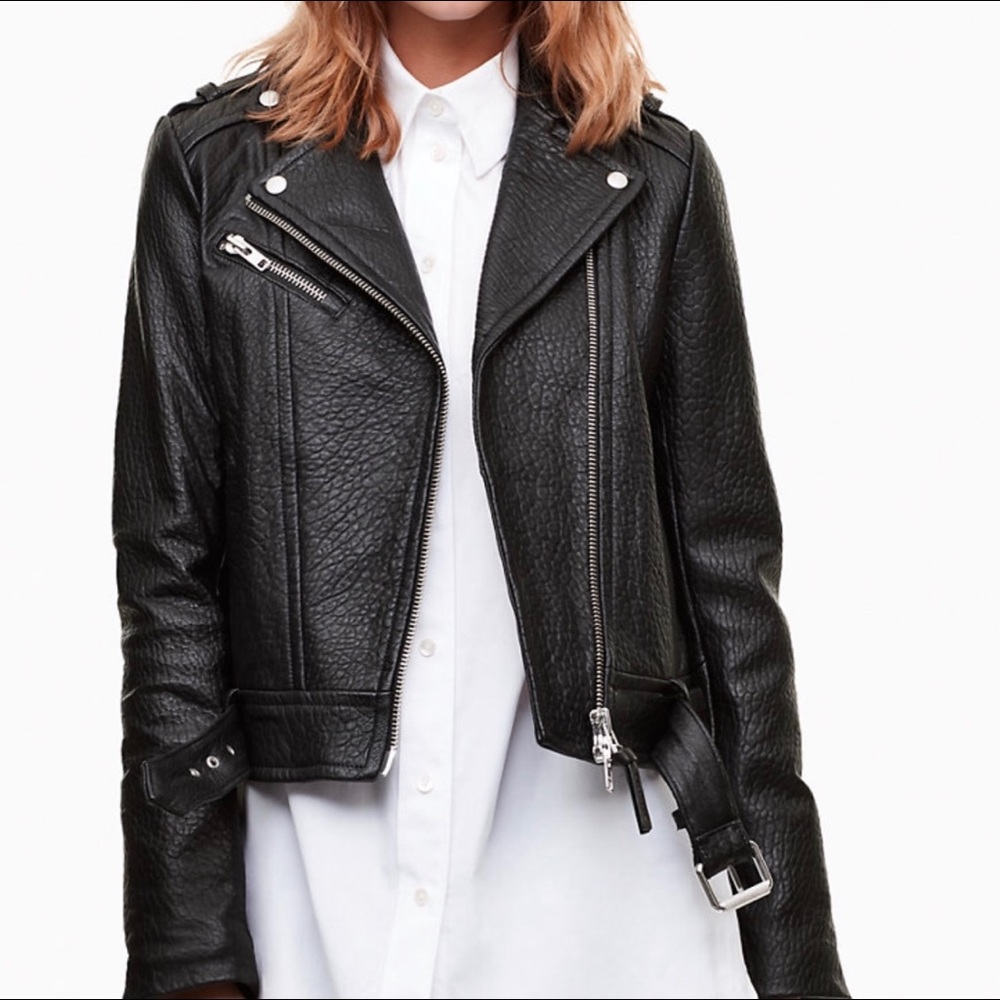 Mackage Textured Leather Moto Jacket